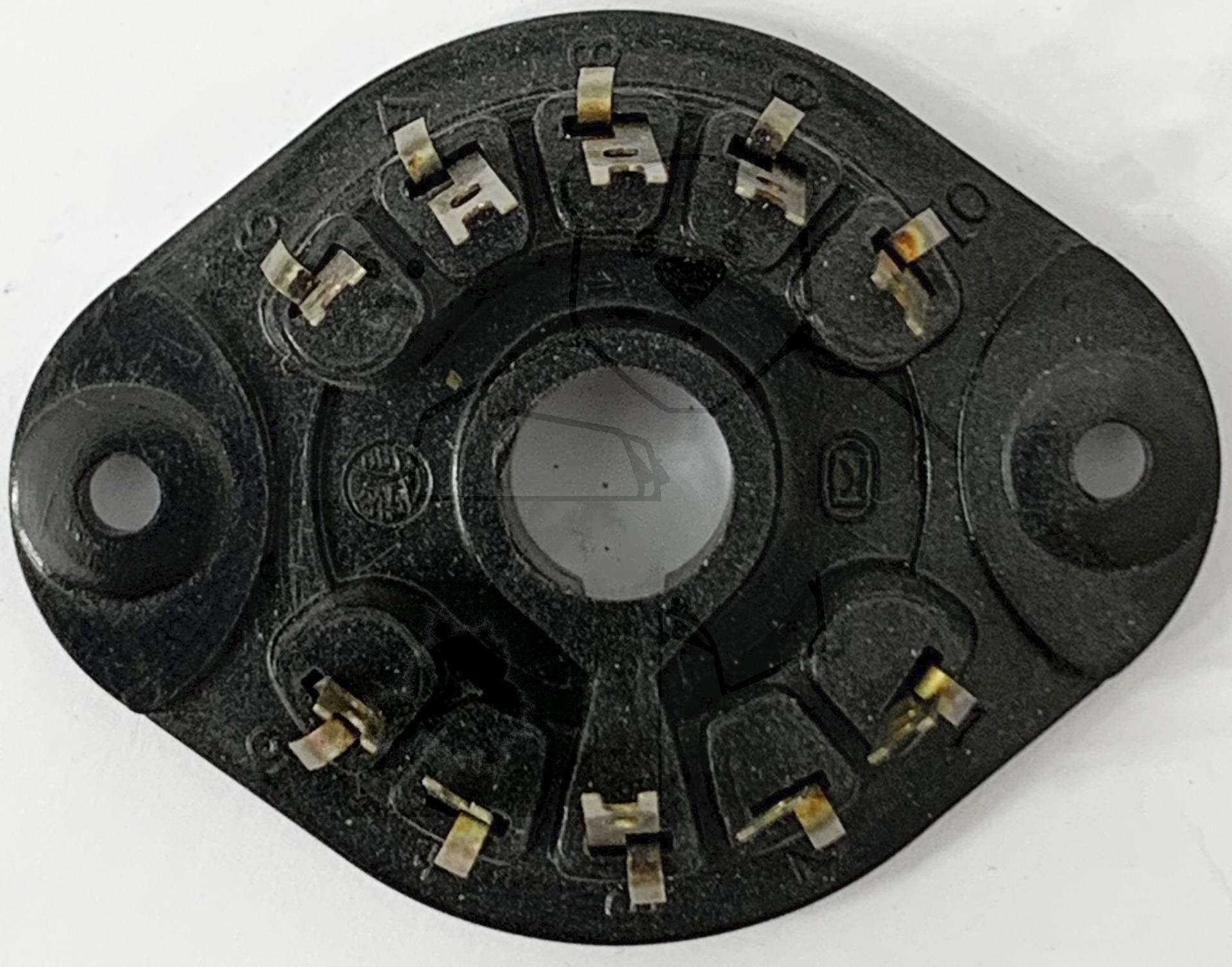 Fassung für Röhren mit: Stahlröhre, 10pol.